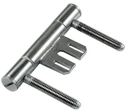 SN-TEC Standard Türband Set 3-teilig für Holztüren mit Stahlzargen, Rolle 15mm, Stift 8mm (2 Stück, Edelstahl matt)