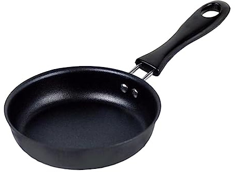 - Sartén para huevos (hierro pequeño, 12 cm, cocina de inducción, mango anticaliente, cocina eléctrica, cocina de cerámica