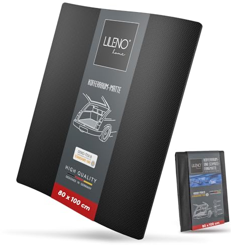 LILENO HOME Tapis anti-saleté universel, antidérapant, 80 x 100 cm, découpable et imperméable, antidérapant, pour coffre, tiroirs, tapis de protection de coffre