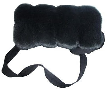 Muff Handwärmer schwarz aus Kunstpelz