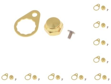 Mealoodiousmusea 10 Set Angelrolle Halter Teilereparatur Köder Rolle Schraube Gold - Rechte Hand