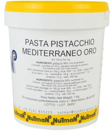 DUE ESSE S.N.C. DI SABATINI ALDO KG 1 PASTA PISTACCHIO MEDITERRANEO ORO PREPARATO SEMILAVORATO PER GELATERIA E PASTICCERIA