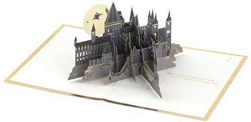 Hallmark Harry Potter, 3D & pop-up kort för alla tillfällen, gyllene snitch, kvast, födelsedag, fars dag, jul, dotter, son, barnbarn, barnbarn, trollkarlsvärld, guld