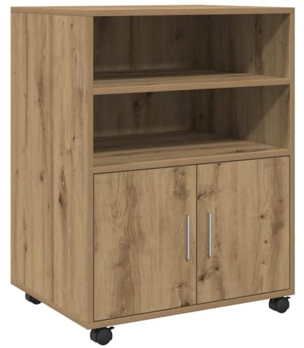 vidaXL Rollschrank Artisan-Eiche 60x48x81 cm Holzwerkstoff