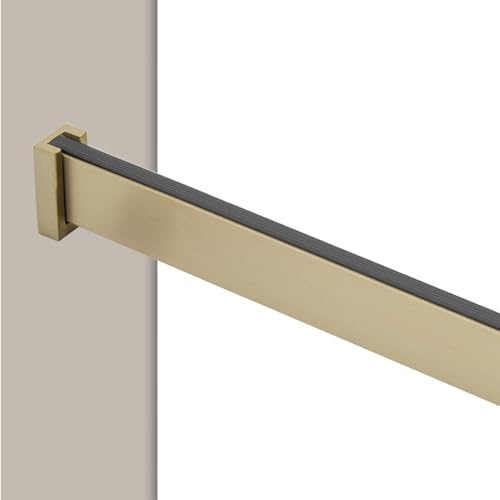 AILZCFX Tringle de penderie en métal brossé, Barre de penderie pour Suspendre des vêtements, Tringle à vêtements pour vestiaire, Tringle à vêtements pour Organisateur de Placard Robuste (doré, 50 cm