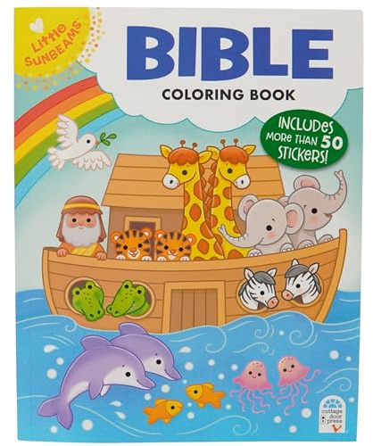 Bible Coloring Book With Stickers (Little Sunbeams) - 128 Perforated Pull Out Pages and 50+ Stickers
