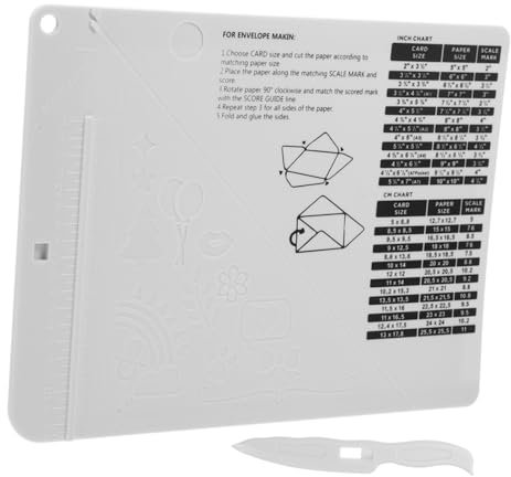 Housoutil Planche De Marquage Pour Fabrication De Cartes Guide De Pliage Papier Outil Bricolage Création Dimensions Claires Usage Facile Et Précis