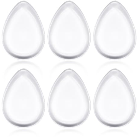 6 Pieces Of Transparent Silicone Puff, Makeup Tools, Portable Makeup Puff, Cosmetic Applicator.