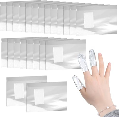 JIYIN 200 Stück Nail Polish Remover Wraps Pads, Aluminiumfolie Nagellack Remover Pads Hilfsmittel Zum Einfachen Entfernen Von Nagellack