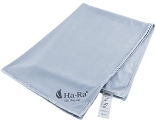 Ha-Ra Shiny Gläsertuch blau I Mikrofaser-Tuch für Gläser & Besteck I Reinigungstuch aus Polyester I handgefertigter Putzlappen zum Polieren I fusselfreie Tücher in 56 x 40 cm