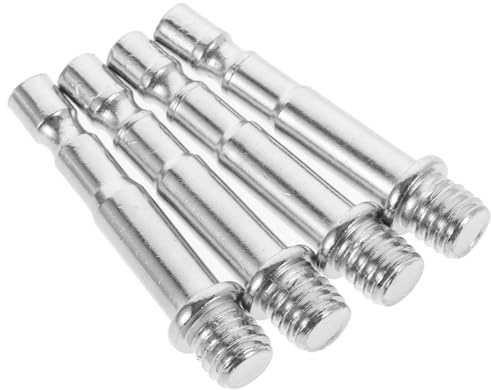 4 Stück-pack Mikrofonstativadapter 3/8 1/4 Metall Silber | Shock Mount und Professionelle Aufnahme Mikrofone, Glatte Verarbeitung, Leicht zu Tragen