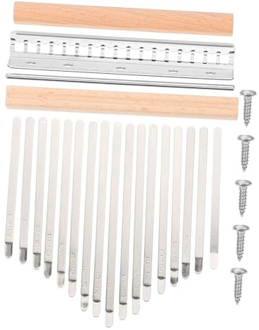 TOPBATHY Kalimba DIY Tasten Komplettset mit Holzbrücke Kalimba Zubehör Daumenklavier Ersatzteile für Anfänger Handwerk Fingerspielzeug Musikinstrument