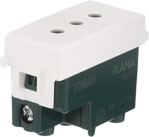 VIMAR Presa 2p+T 10a P11 Della Serie Plana Bianco (Confezione da 6)