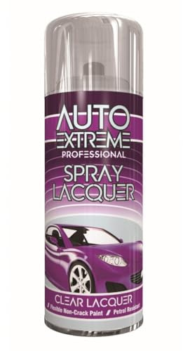 Spray Lacquer Clear 400ML – Fast Drying Clear Lacquer Spray Paint | Hard Wearing, Crack Resistant Protective Top Coat | Non-Yellowing Acrylic Clear Coat for Wood, Metal, Plastic | Interior & Exterior