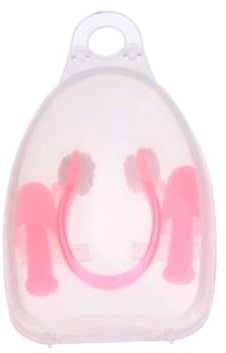 Holibanna Set Tappi Nasali e Auricolari per Nuoto in Silicone Rosa, Design Ergonomico e Regolabile, per Nuotare in Piscina Stile e Comfort