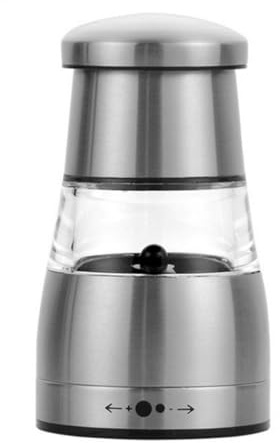 SWETRACE Set Macina Spezie Manuale in Acciaio Inox e Acrilico, Macinapepe e Sale Argento, Facile da Pulire, per Party e Cucina Casalinga