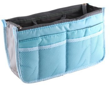 NOVAGO Organiseur Pochette Sac de Rangement intérieur pour Sac à Main ou Sac de Voyage (Divers Coloris Disponibles) (Bleu)