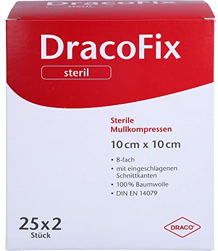 DRACOFIX PEEL Kompressen 10x10 cm steril 8fach 25X2 St