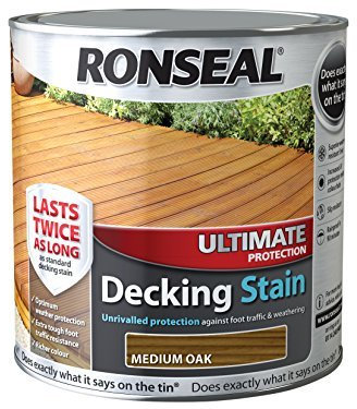 Ronseal UDSMO25L 2.5 Litre Ultimate Protection Decking Stain - Medium Oak by Ronseal