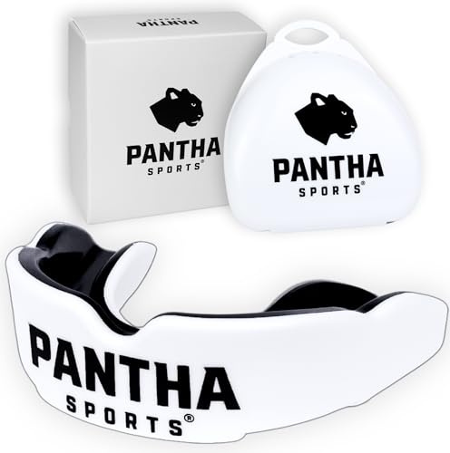 Pantha Sports® Mundschutz - für ideale Atmung & Anpassbarkeit | Zahnschutz für Boxen, MMA, Kickboxen, Muay Thai, Kampfsport & Hockey | Mit Transportbox