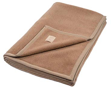 Ritter Decken Mandarin Kamelhaardecke 150 x 200 cm – Kamel - Hochwertige Decke aus 50% Kamelhaar & 50% Merinowolle – Wärmespeichernde Naturhaardecke – Made in Germany