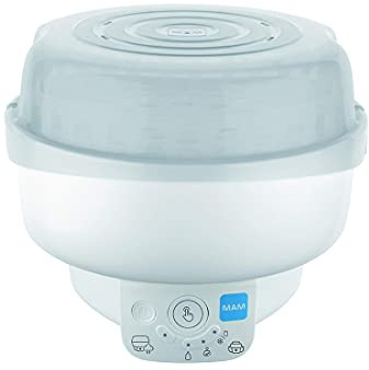 MAM Sterilizzatore Elettrico E Scaldabiberon Express, Uso Elettrico o In Microonde, Contiene 1 Biberon Easy Start Anti-colic 160ml e 1 Succhietto Start Nanò 0-2 Mesi