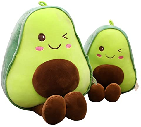 IRunningSystem BeyondTreasure® Avocado Plüschkissen weich und niedlich | Dekokissen | Kuschelkissen | Verschiendene größen (45 cm)