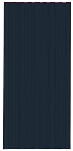 vidaXL 36x Dachpaneele Trapezblech Dachplatten Dachblech Trapezbleche Profilblech Metallblech Stahlblech Dach Platten Verzinkter Stahl Anthrazit 100x45cm