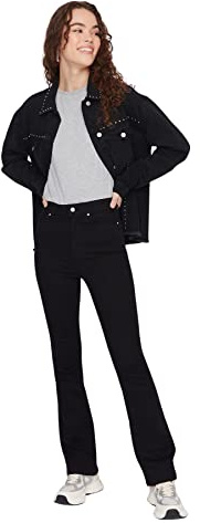 Trendyol Jeans - Nero - Vita Alta, Nero, 68