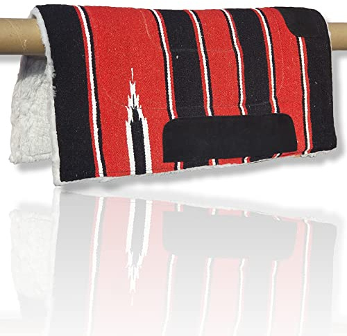 Horse Western Saddle Blanket Pad Handmade Saddle Pad Numnah 32X32 (RED)