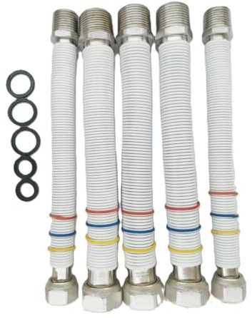 KIT 5 EXTENSIBLE FLEXIBLE STAINLESS STEEL FOR HOUSING BOILER