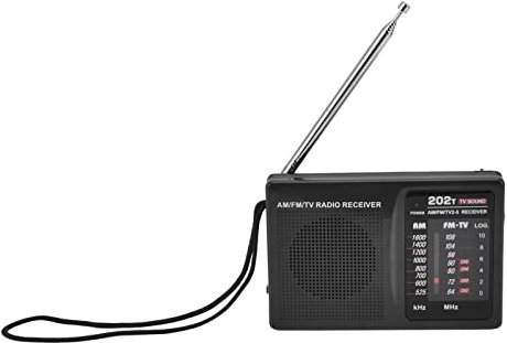 TOPINCN Fm Am Radio Tv Tuning Radio Home Portable Loudspeaker Pocket Pocketed Audio for Headphones Plug Television Shower Radios