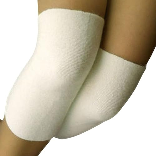 Olanmarp Fashion Angora Kniewärmer Paar Schmerzlinderung Weiß | Natürliche Angora-Wolle, wärmt und schützt Knie, Premium-Qualität, ideal bei Gelenkschmerzen