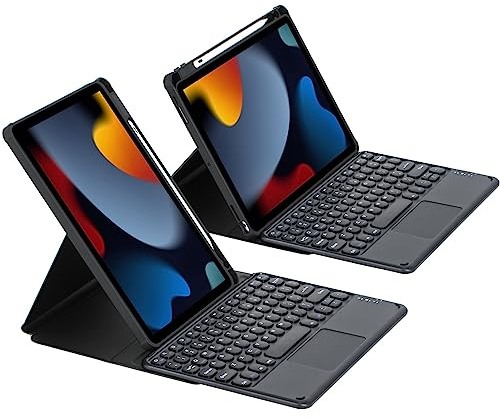 Funda Magnética Vertical Para iPad 10ª Generación 10,9 Pulgadas 2022/iPad 11ª Generación 11 Pulgadas (A16) 2025, Español Teclado Touchpad QWERTY Con Ratón Bluetooth Recargable Y Soporte Para Lápiz