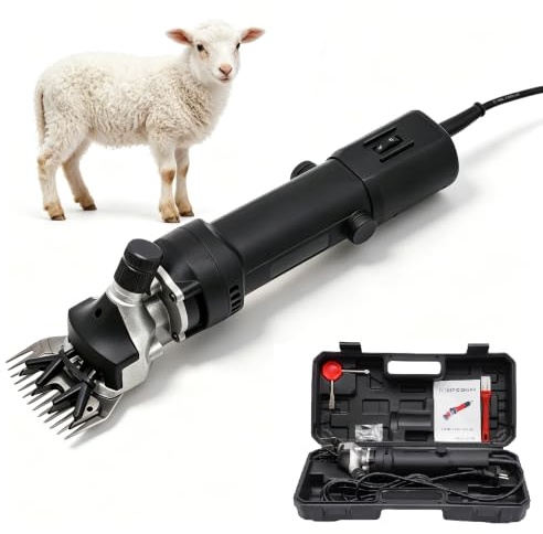 350W Professionelle elektrische Schafschere Schafschermaschine Schermaschine Schafschere Pferd Ziege Wollschere 3600r/min für Tiere mit dickem Fell
