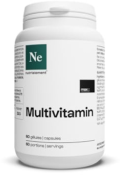 Nutrielement Multivitamines 13 vitamines 30 Gélules | Riche en vitamine D, C, E, B3, B5, B6, B1 - Complément Alimentaire - Immunité, Fatigue - Beauté Peau et Cheveux - Nutrimuscle