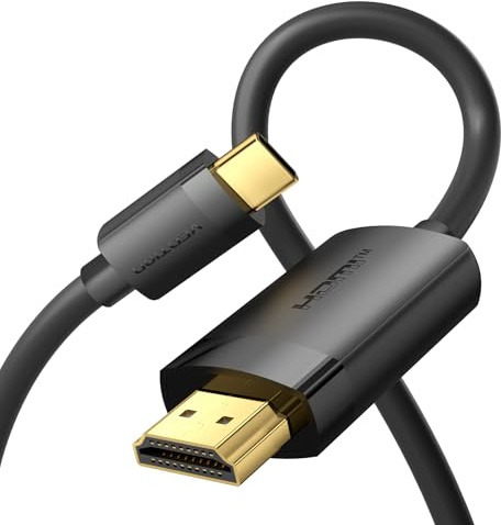 VENTION USB C to HDMI Cable (4K@60Hz, 2K@120Hz, 1080P@144Hz), Type C/Thunderbolt to HDMI Cable Compatible with iPad Pro/Air, iPhone 16/15 Series, MacBook Pro/Air, Mac Mini, Galaxy S25/S24, (1.5M)