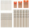 Brocas para Metal 1mm 2mm 3mm, Set de 30pcs, HSS M35 Broca Cobalto Helicoidales Para Metal, Acero Inoxidable, Madera, Hierro Fundido