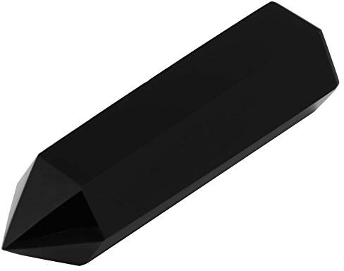 Colonne de en Pierre pour L'obsidienne Noire Naturelle Unique pour la Production de Bijoux - 1pc Hexagonal en Pierre Bâton