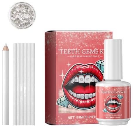Generisch Zahnschmuck Set, Zahn Set Mit Kleber, Tooth Gem Kit, Kristallzahn Kit, Zahnstein Schmuck Em Kit, Zahnschmuck Dekorations Kit, Entfesseln Sie Ihr Funkelndes Lächeln