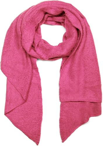 styleBREAKER Damen Webschal Asymmetrisch Viskose Unifarben | Halstuch für kalte Herbst- und Winter-Tage, 100 % Naturfaser, vielseitig als große wärmende Schulter-Stola drapierbar.