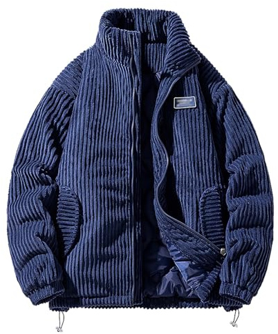 Generisch Veste en velours côtelé élégante pour homme - Veste d'hiver chaude pour homme - Vintage - Manteau de snowboard - Veste de survêtement - Cardigan - Grandes tailles - Blouson aéré - College