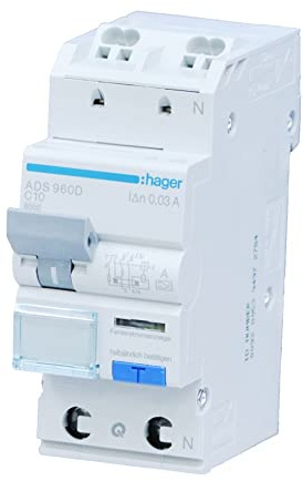 Hager HAGADS960D FI-/LS-Schalter 10A 1P+N C, 0,03 m