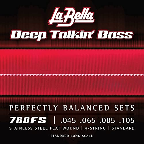 La Bella Strings »DEEP TALKIN' BASS FLATS - 760FS - ELECTRIC BASS« Saiten für E-Bass - Stainless Steel Flatwound - Standard: 045-105