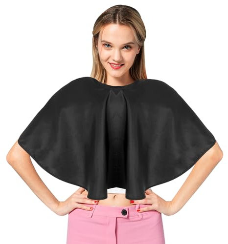 Teaaha Capello da barbabietola impermeabile, 2 pezzi, mantello pieghevole per capelli, mantello per acconciatura, mantello corto, mantello da parrucchiere, per adulti, accessori per tintura per