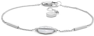 Fossil Bracelet fin en acier inoxydable avec fermoir mousqueton pour femme