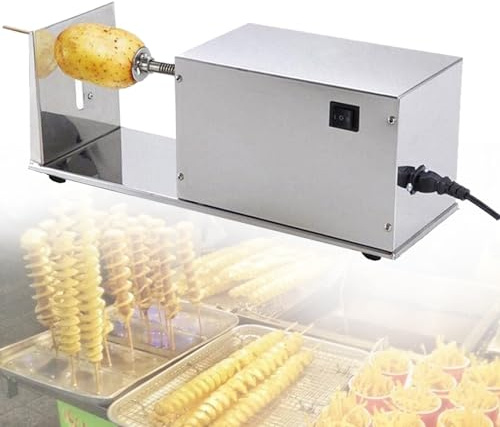 Spiral Potato Chip Slicer Manual Stainless Steel - Home and Commercial Vegetable Slicer for Perfect Chips