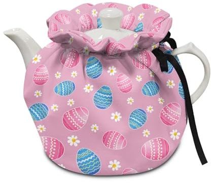 Eheartsgir Easter Eggs Tea Cosy Portable Insulation and Keep Warm Teapot Cozy Breakfast Warmer Insulated Kettle Cover for Home Kitchen Decor Tea Cozies Both Sides Can Be Used