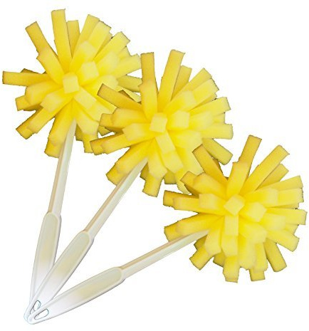 Preisjubel 12 x Flaschenbürste Schaumstoff, Gläserbürste, Spülbürste, Geschirrbürste
