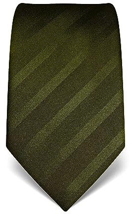 Vincenzo Boretti Herren Krawatte reine Seide Ton in Ton gestreift edel Männer-Design zum Hemd mit Anzug für Business Hochzeit 8 cm schmal/breit dunkelgrün